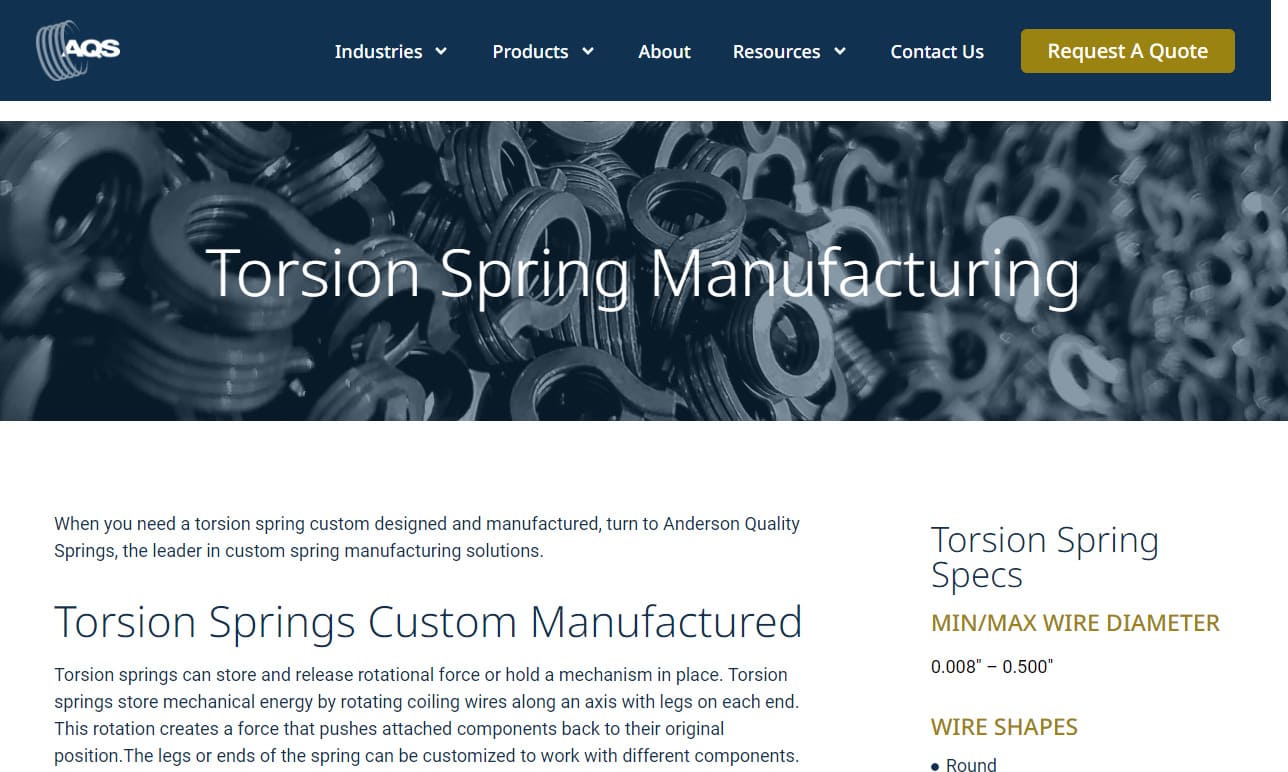 Torsion Spring Manufacturers Torsion Spring Suppliers